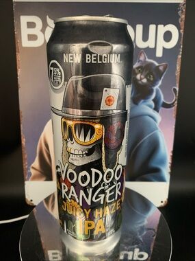 Vintage Beer Can Voodoo Ranger Juicy Haze IPA New Belgium Tab Empty Aluminum